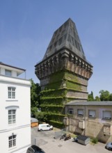 High air-raid shelter, nine-storey reinforced concrete tower with unfinished roof area and