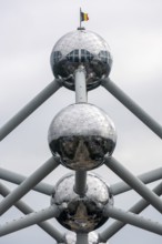 Brussels, Bruxelles, site of Expo 1958, Atomium, 165-billion-fold enlargement of an iron molecule,