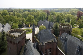 View of the castle and the landscape from the rebuilt north tower