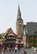 Half-timbered house Hoken 1, market church St. Benedikt and town hall, St., Sankt, Saint