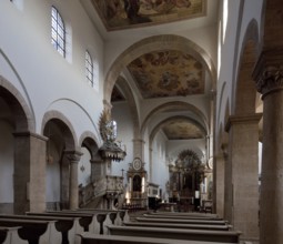 Huysburg near Halberstadt, Benedictine monastery church, interior facing east, St., Sankt, Saint