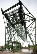 Osten near Cuxhaven, Osten-Hemmoor transporter bridge across the Oste