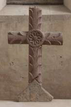 Monastery church, Romanesque cross from the west façade, now placed in the choir, St., Sankt, Saint