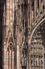 Strasbourg Cathedral, Cathédrale Notre-Dame de Strasbourg, west façade, detail