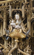 Marienretabel in the Marientidenkapelle, upper right wing: Blossom with Mother of God with child,