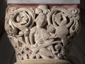 Brauweiler near Pulheim, St Nicholas Abbey Church, St Bernard's Chapel, capital on the central