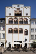 So-called Dreikönigenhaus, late Romanesque residential tower-like patrician house, around 1220,