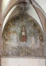 Mural painting of the Last Judgement above the north choir (around 1450), St., Sankt, Saint