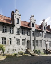 View from south, house entrances, St., Sankt, Saint