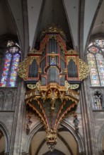 Strasbourg Cathedral, Cathédrale Notre-Dame de Strasbourg, interior, Silbermann organ from 1714