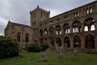 View from north-west with historic cemetery, St., Sankt, Saint