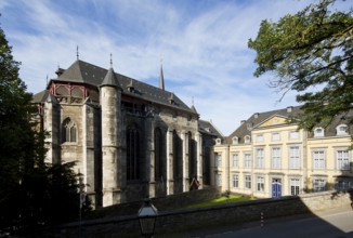 View from the north-east with galleries, 18th century monastery building on the right, St., Sankt,