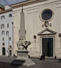 On the piazza in front of the church of Santa Maria sopra Minerva, St., Sankt, Saint