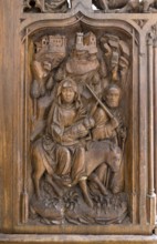 Constance, Minster, choir stalls, sculptors Heinrich Yselin and Simon Haider around 1470, stall