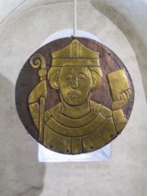 Constance, Minster, Romanesque gold disc in the crypt, Konrad disc