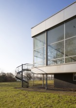 Krefeld-Hohenbudberg, Bayer-Werke, casino, staff canteen built in 1961 by Hentrich, Petschnigg und