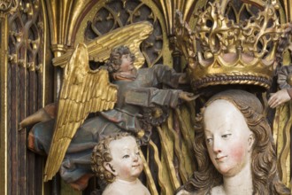 Marian altar (rosary altar) from the Heilig-Geist-Hospital, Lübeck or Hildesheim around 1525, angel