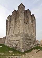 Fortress built by Richard the Lionheart 1196-98, demolished since 1450, reduced keep from the east