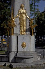 Aachen drinking fountain HOTMANNSPIEF Erected 1825-30 Obelisk made of bluestone with four identical