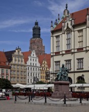 South-western part, on the right New Town Hall, built in 1863 by F. A. Stüler, in front monument to