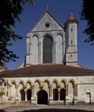 Pontigny Abbey Church View from west with porch built 1145-1206 View from west with porch, St.,