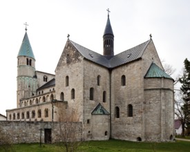 View from south-east, towers demolished and rebuilt in 1907-10, St., Sankt, Saint