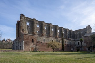 San Galgano, Cistercian monastery ruins, view from south-west