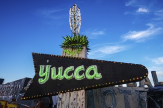 Jucca advertisement, Boneyard, Neon Museum, Las Vegas, Nevada, USA, North America