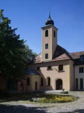 Spindlhof Castle, small chapel. Castle chapel from 1791, exterior view, St., Sankt, Saint