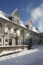 Essen, Margaretenhöhe housing estate in the snow