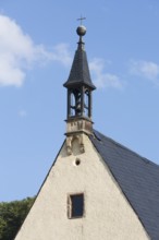 Monastery church from north-west, ridge turret with bell, St., Sankt, Saint