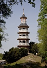 Sachs-Anh Oranienbaum Anhalt Chinese garden pagoda. End of 18th century