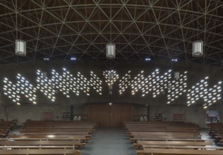 Built 1956-1958 by Josef Lehmbrock, diamond-shaped windows, St., Sankt, Saint