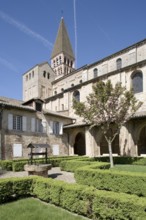 View from the cloister to the west towers, St., Sankt, Saint