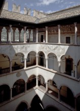 Italy Trento Castello del Buonconsiglio Court Arcades. Upper floor