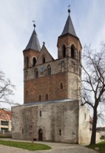 Aken (Elbe), St Mary's Church. Partial view from west-south-west Romanesque pillar basilica. Early