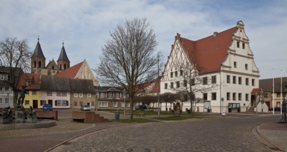 Aken (Elbe) market square with town hall. Begun in 1490 Thoroughly renovated and extended in 1907