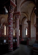 Choir aisle inside to the north-east, 19th century painting, St., Sankt, Saint