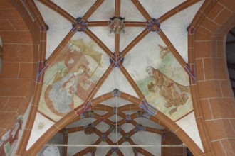 North aisle, frescoes in the 3rd bay, Adoration of the Magi Church of St., Church of St., St., St.,