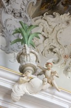 Putti with palm tree, St., Saint, Saint