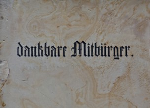 Mühlhausen Thuringia Inscription on a memorial stone 35599