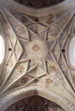 Seeon monastery church. Gothic vault in the crossing, St., Sankt, Saint