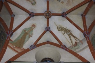 South aisle, frescoes in the 2nd bay Church of St., Church of St., St., St., Saint