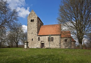 Seehausen Börde, St Paul's Church from the south, 12th century, a common type of Romanesque village