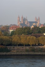 Worms, St Peter's Cathedral, view from the north-east across the Rhine