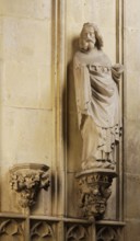 North tower bay, figure of a saint, St., Saint, Saint