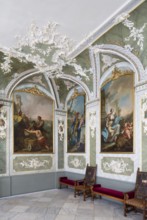 Wall painting by Stefano Torelli: Allegorical figures of the virtues of the councillors