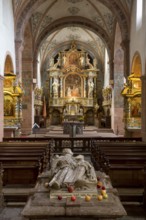 View to the east with tomb of Hermann-Joseph, St., Sankt, Saint