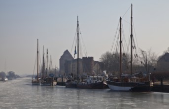 Greifswald, museum harbour on the Ryck