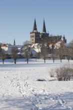 Lower Rhine landscape in the snow, St., Sankt, Saint